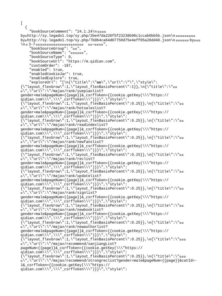 起点中文网书源与规则 | PDF | Hypertext Transfer Protocol | Networking Standards