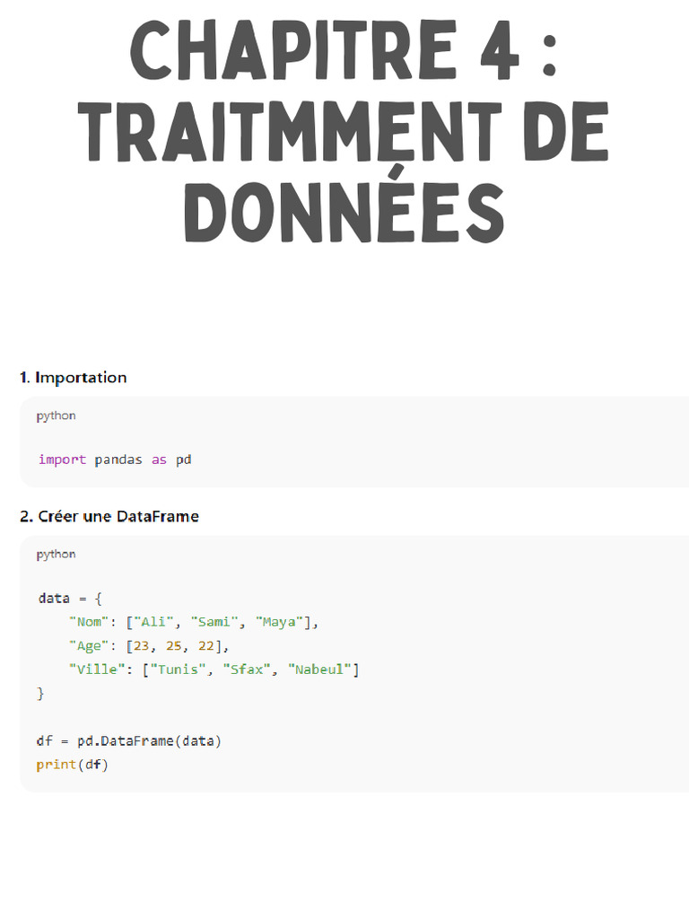 Traitement et programmation en Python | PDF | Mathématiques