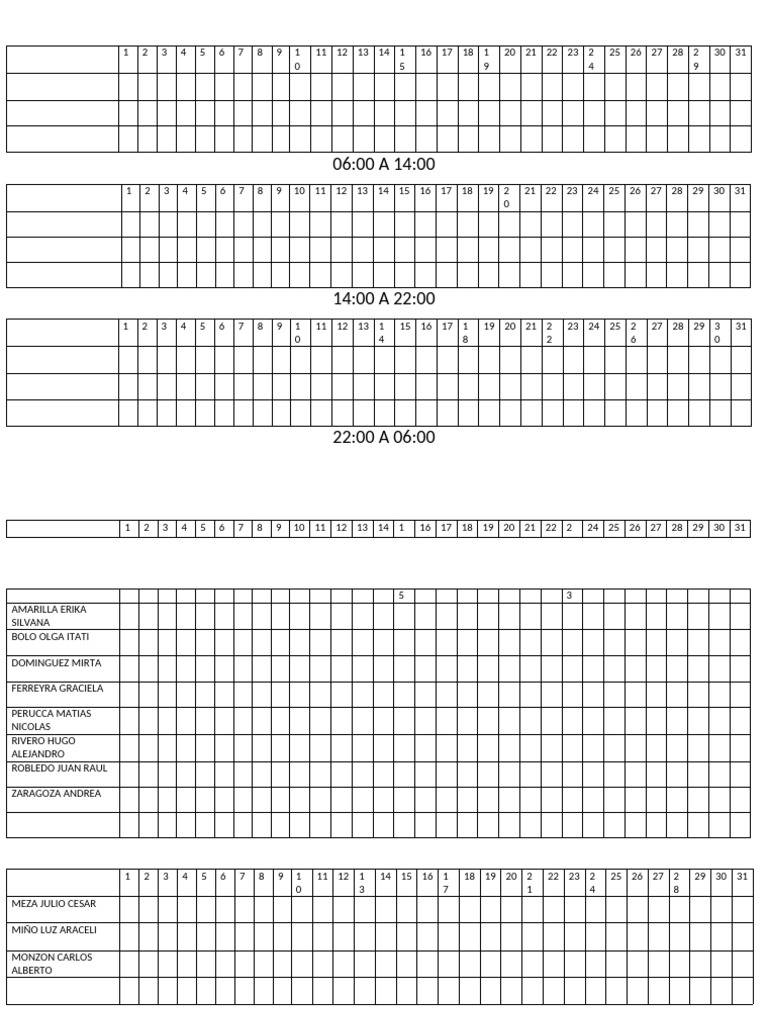 Work Shift Schedule Overview | PDF