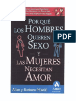 Pease Allan Porque Los Hombres Quieren Sexo Y Las Mujeres Necesitan Amor