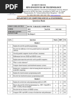 BCS702 Parallel Computing Syllabus | PDF | Parallel Computing | Message ...