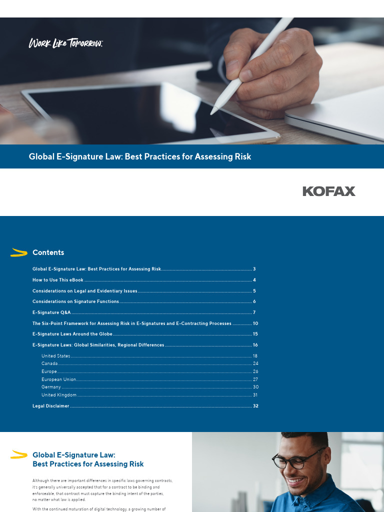 Global E-Signature Law: Risk Assessment Guide | PDF | Justice | Crime ...