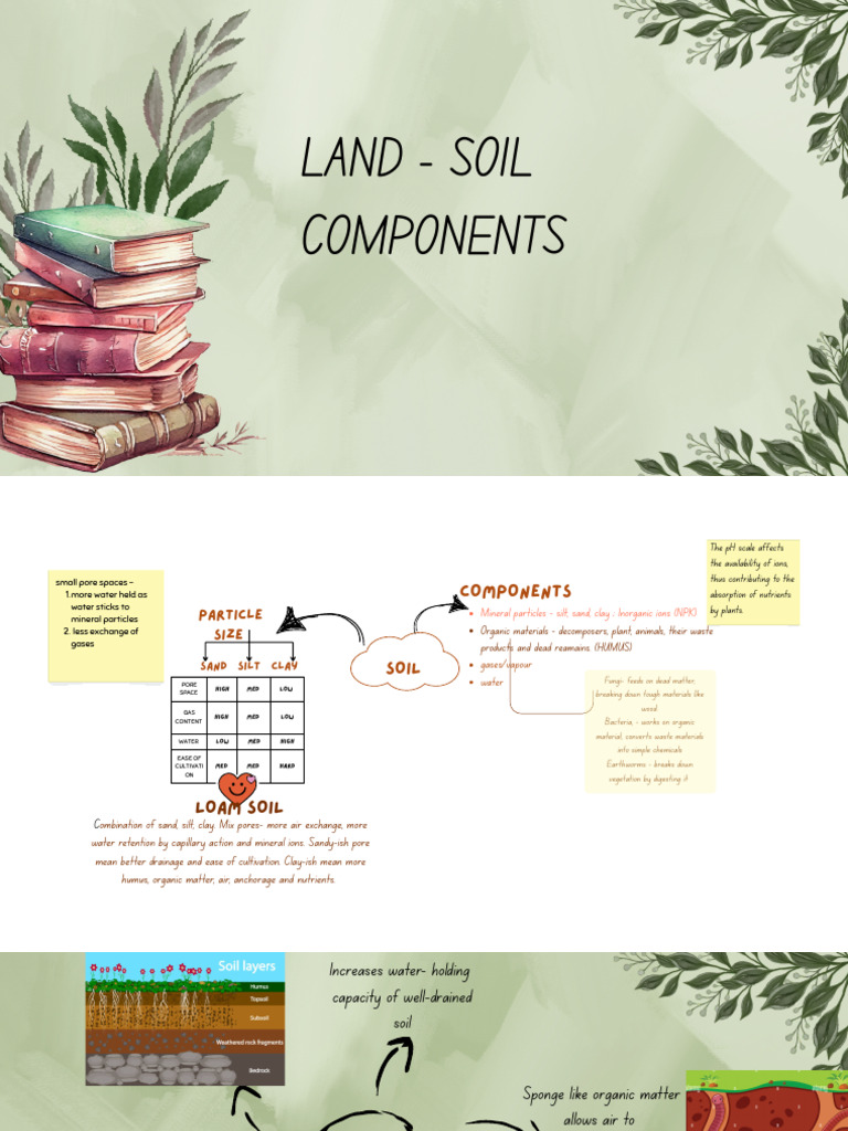 Soil Components and Agricultural Practices | PDF | Soil | Agriculture