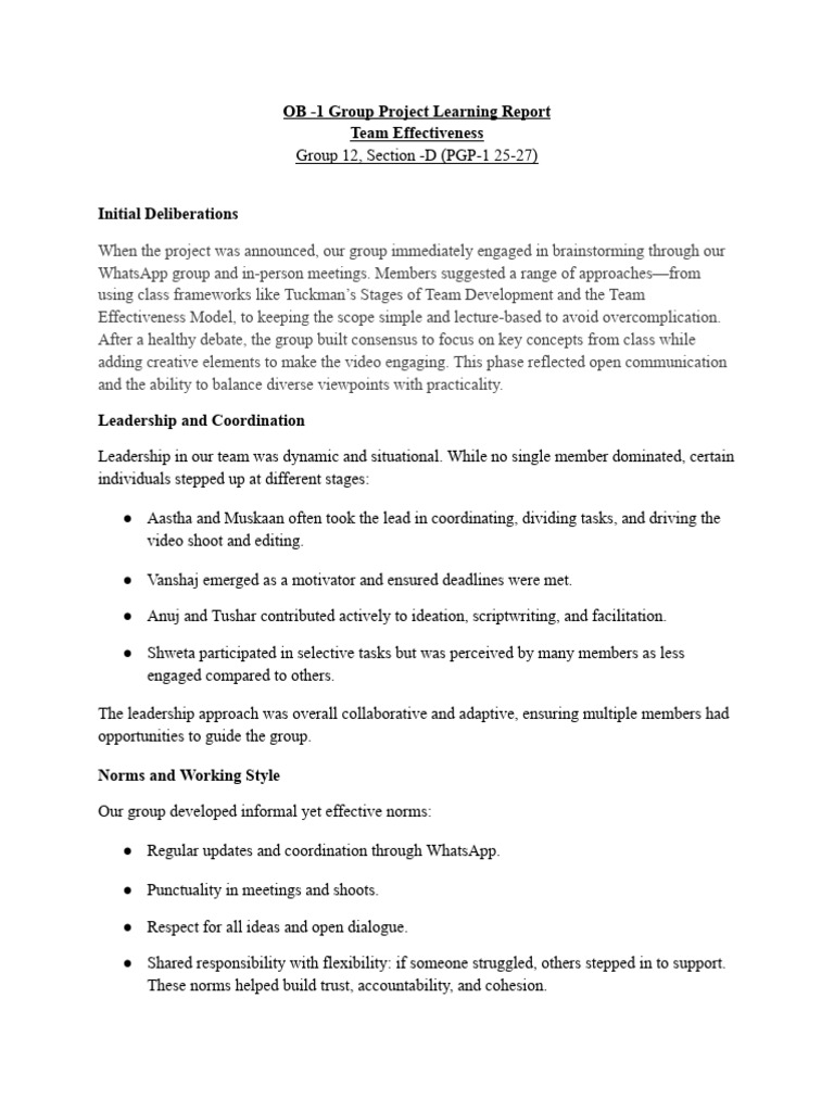 PGP25-27 - OB1 - Sec D - Group 12 | PDF | Leadership | Human Communication