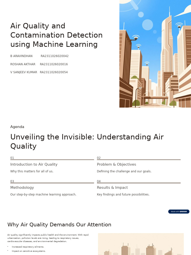 Air Quality and Contamination Detection Using Machine Learning 4 | PDF