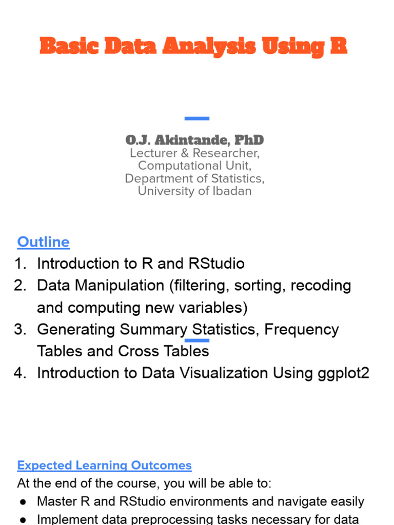 R Data Analysis: Basics & Visualization | PDF | Computer Terminal ...