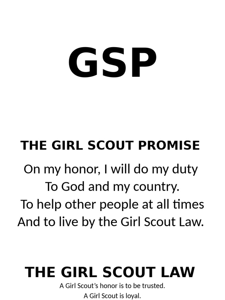 GSP Promise, Law, and Mission Overview | PDF