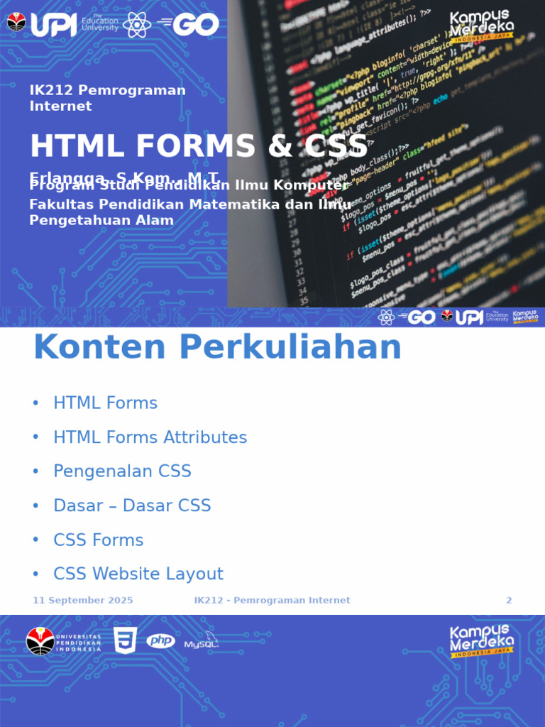 IK212 - 2. HTML Forms Dan CSS | PDF