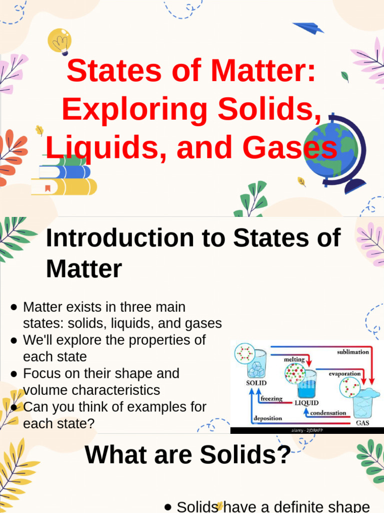 SCIENCE5 Q1 3A Solids - Definite Shape and Volume | PDF | Liquids | Gases