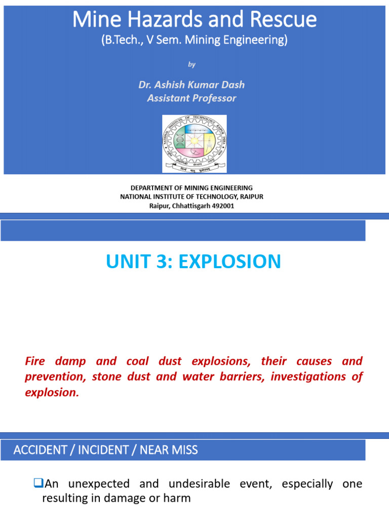 Coal Mine Explosion Hazards and Safety | PDF | Explosion | Methane