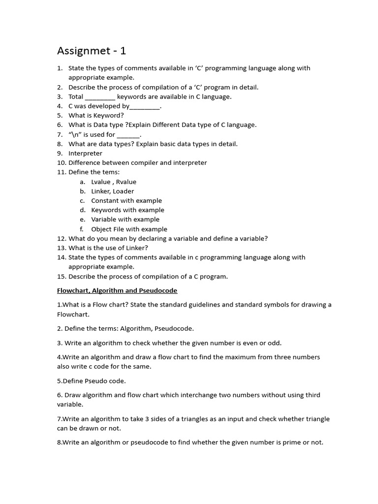 C Programming Basics and Flowchart Guide | PDF
