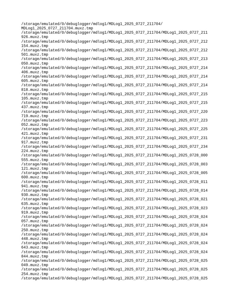 MDLog1 Debug Log Files 2025 | PDF