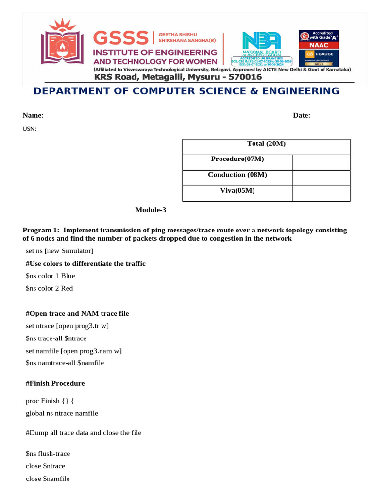 Network Ping Simulation with Congestion Analysis | PDF | Computer ...