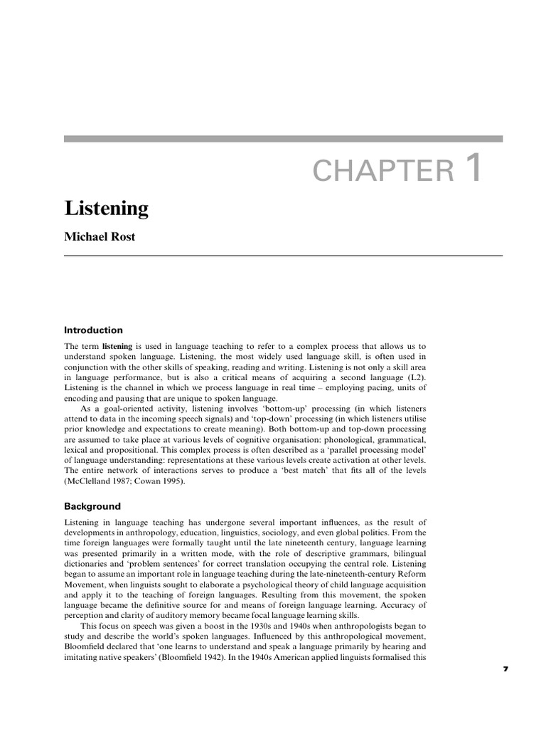Teaching Listening Cambridge 6 7 | PDF | Second Language | Second ...