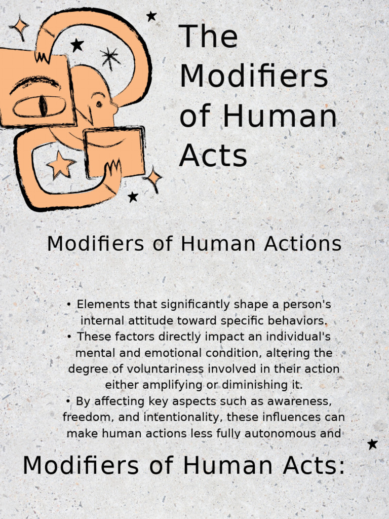 Modifiers of Human Actions Explained | PDF