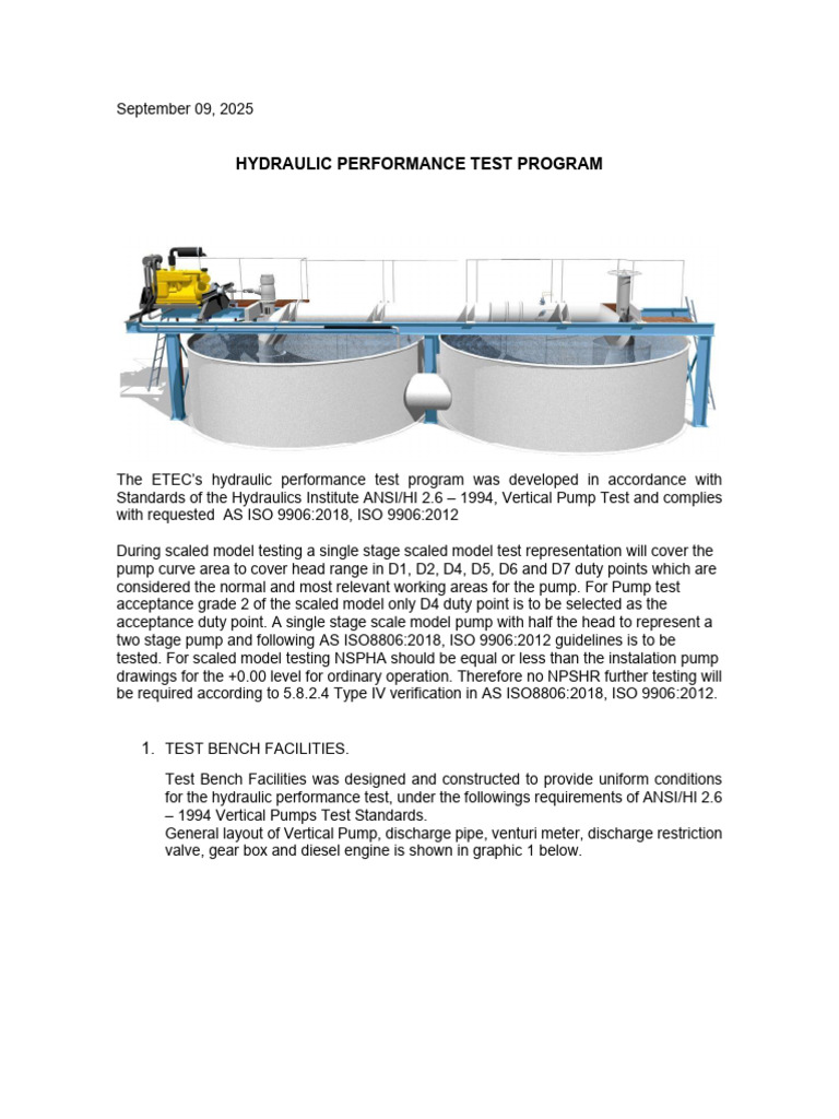 Hydraulic Performance Testing for Pumps | PDF | Pump | Mechanical ...