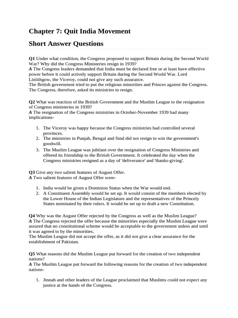 Quit India Movement Nep | PDF | Mahatma Gandhi | British Raj