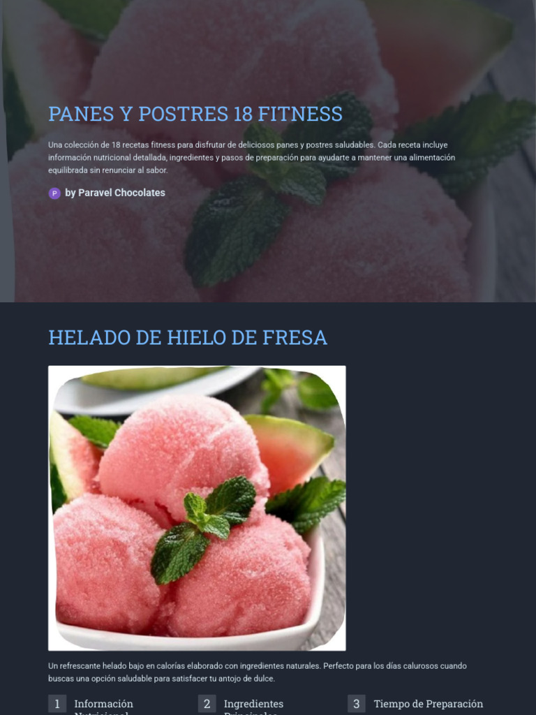 18 Recetas Fitness de Panes y Postres | PDF | Postres | Tarta de queso