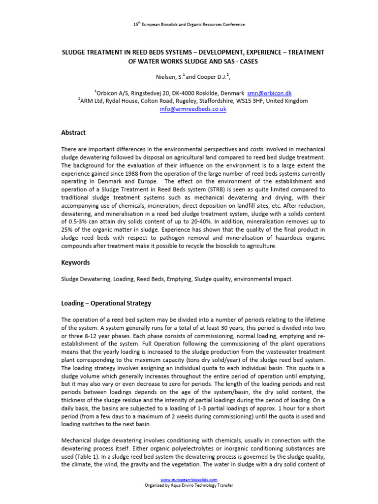 Nielsen, S. Cooper, D - Sludge Treatment in Reed Beds Systems ...