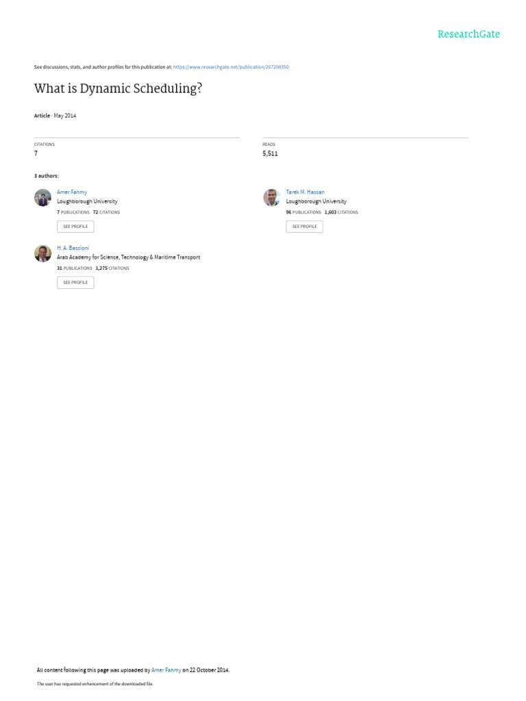 Understanding Dynamic Scheduling | PDF | Artificial Intelligence ...