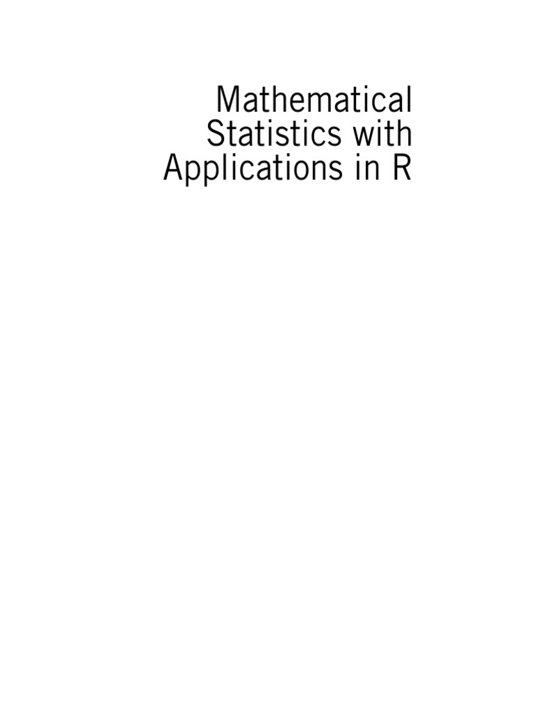 Mathematical Statistics in R: 2nd Edition | PDF | Statistics | Monte ...