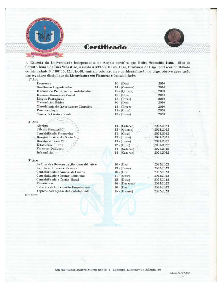 Certificado Pedro 110718 | PDF