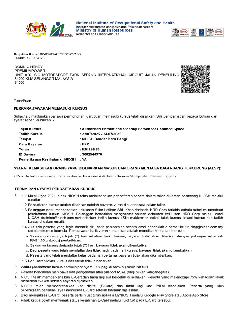 NIOSH - E-Daftar Dom Aesp | PDF