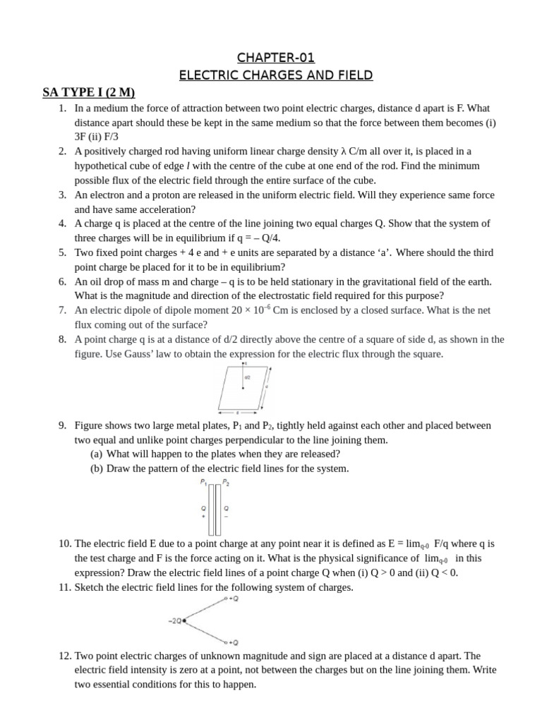 Electric Charges and Fields Explained | PDF | Electric Field | Sphere