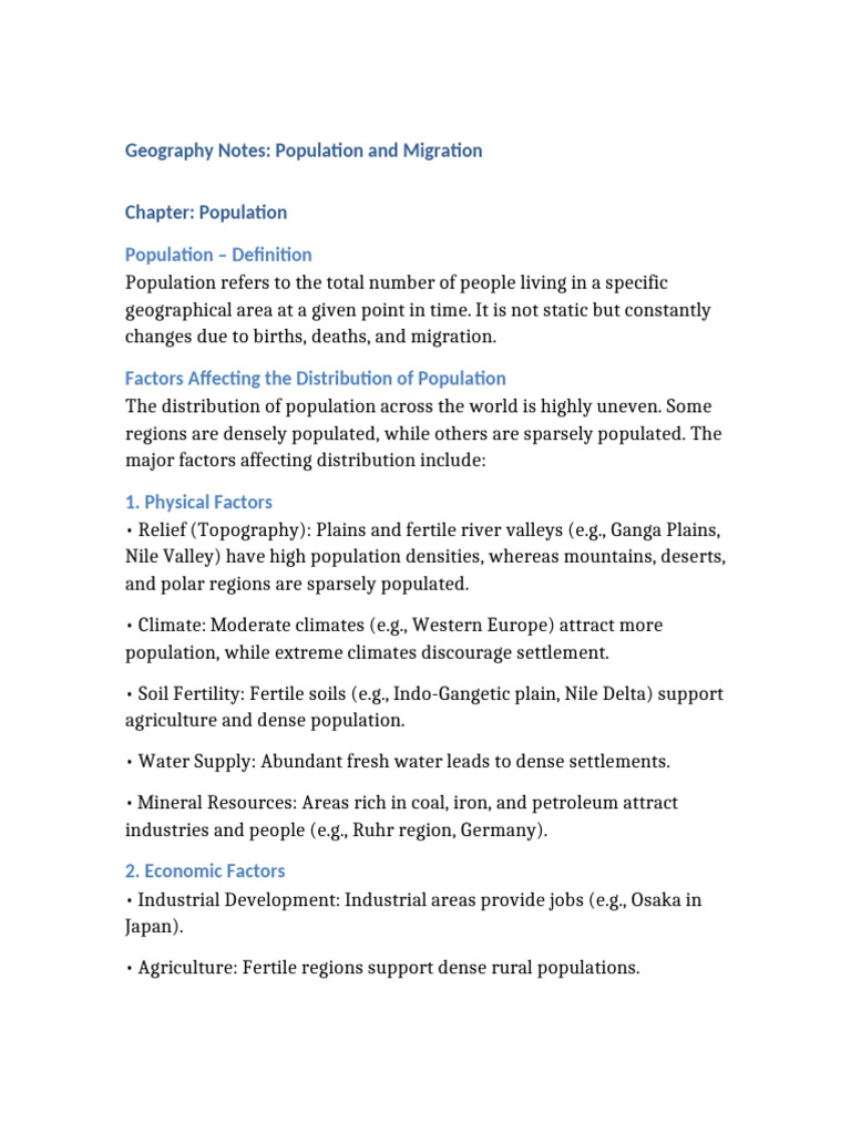 Population Dynamics and Migration Insights | PDF | Human Capital Flight ...