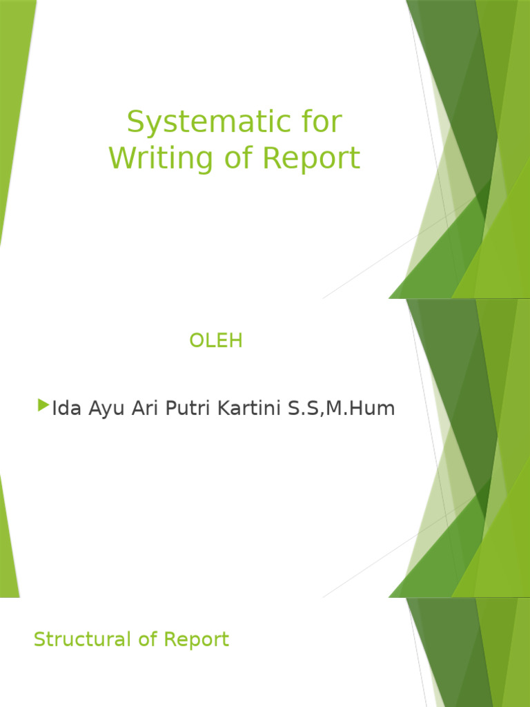 Systematic Report Writing Guide | PDF