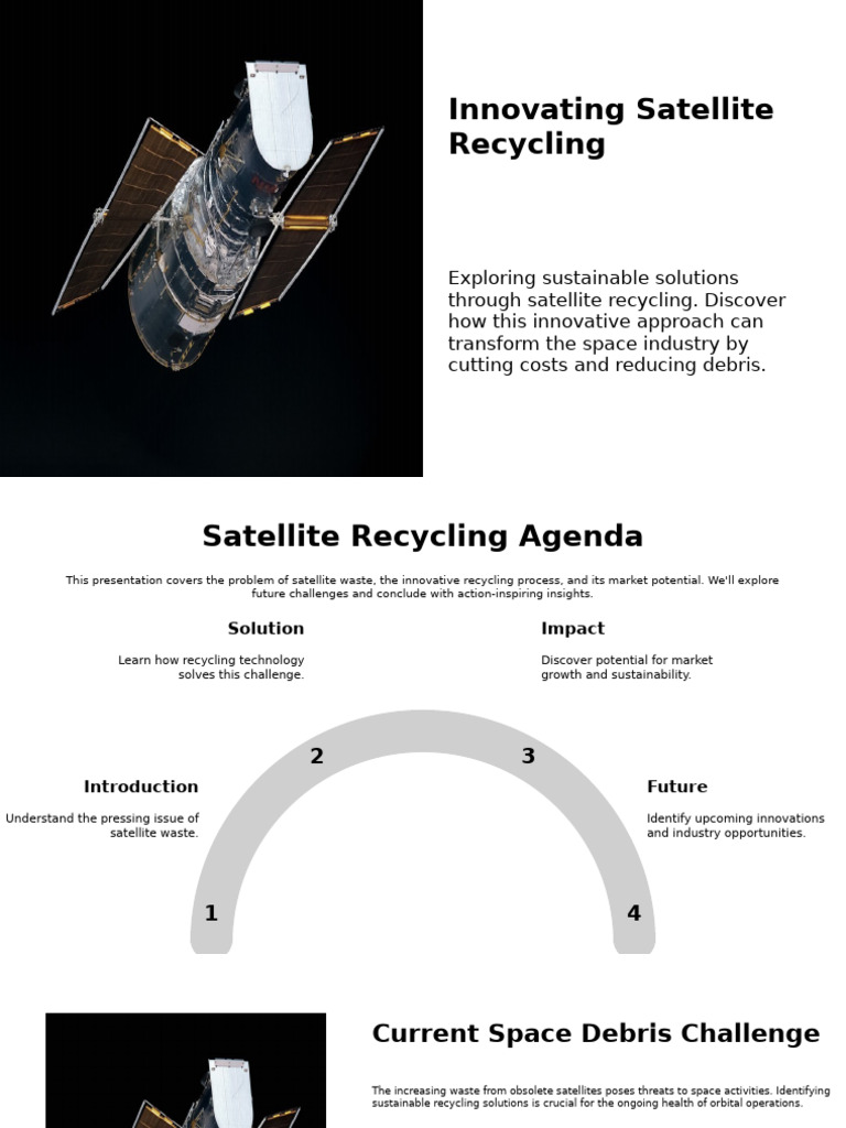 Sustainable Solutions in Satellite Recycling | PDF | Space Debris ...