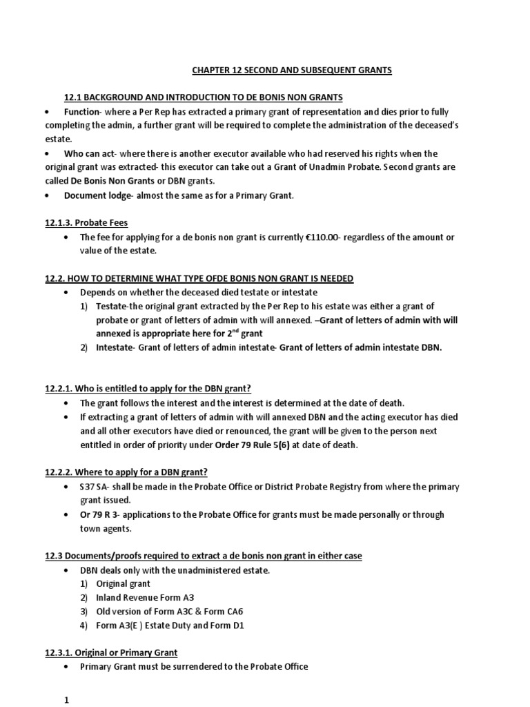 Probate - de Bonis and Other Applications | PDF | Probate | Will 