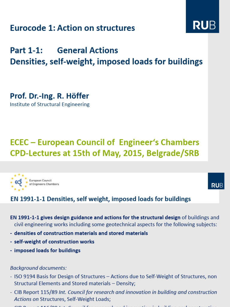Eurocode 1: Building Load Guidelines | PDF | Structural Engineering ...