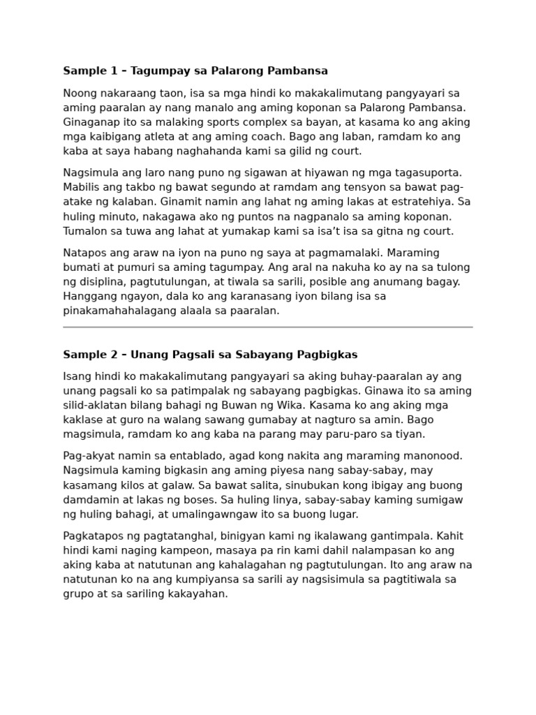 Example NG Kuwento | PDF