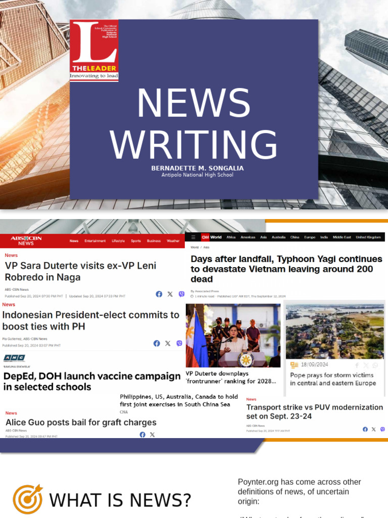 Essentials of News Writing Explained | PDF | Metro Manila