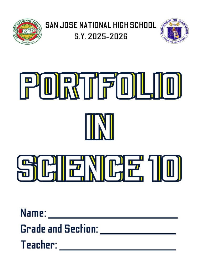 Science 10 Portfolio Template | PDF