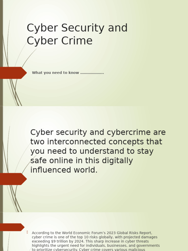 Understanding Cybersecurity & Crime | PDF | Security | Computer Security