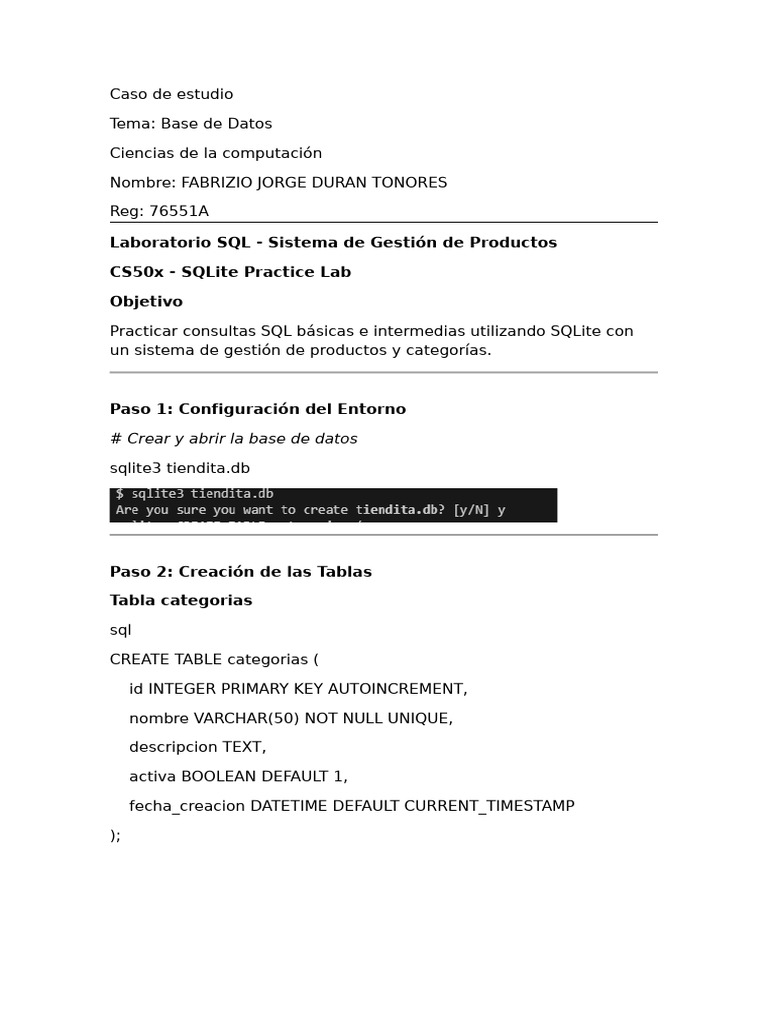 Consultas SQL en Gestión de Productos | PDF | SQL | Bases de datos