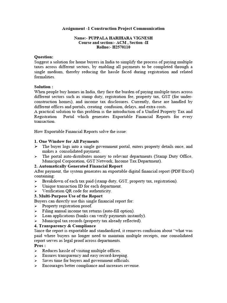 Assignment - 1 Construction Project Communication | PDF