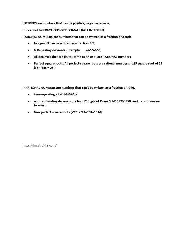 Understanding Integers and Rational Numbers | PDF