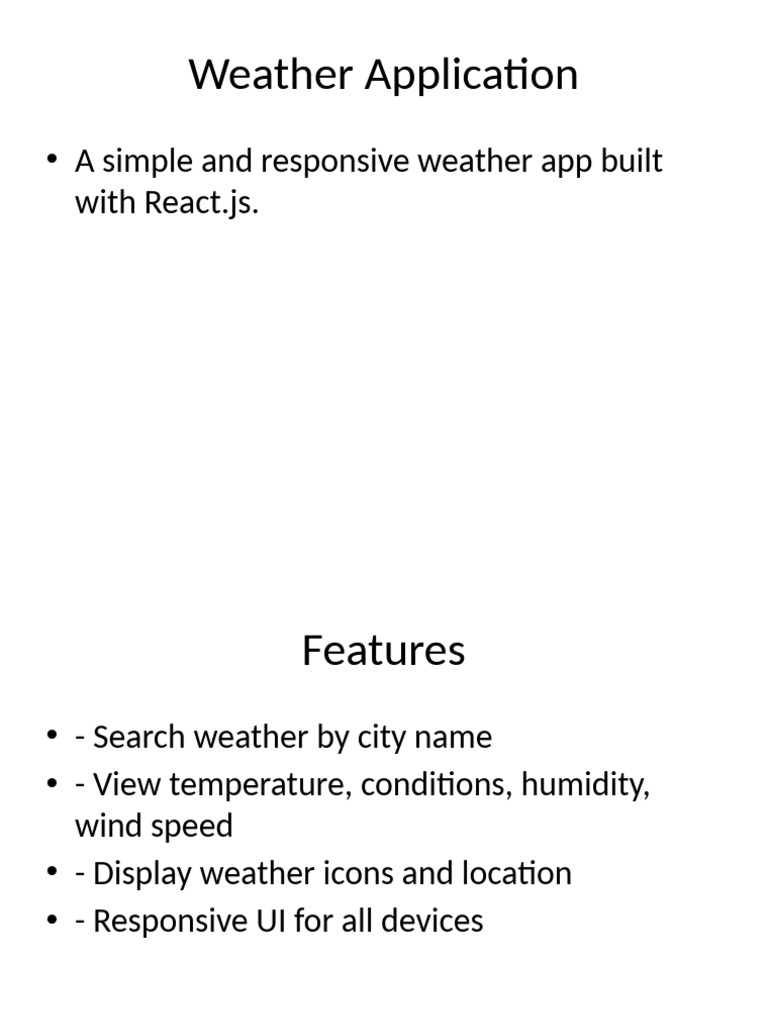 Weather App Presentation | PDF