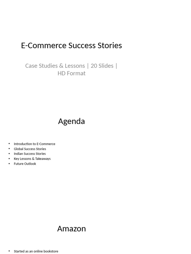E-Commerce Success Stories & Insights | PDF | E Commerce | Retailing