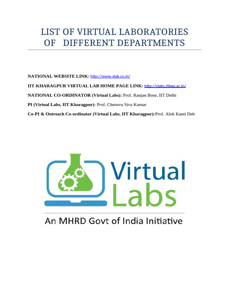 Virtual Labs for Mechanical Engineering | PDF | Engineering | Applied ...