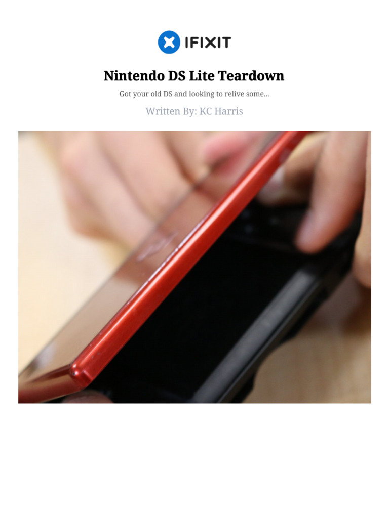 Nintendo DS Lite Disassembly Guide | PDF