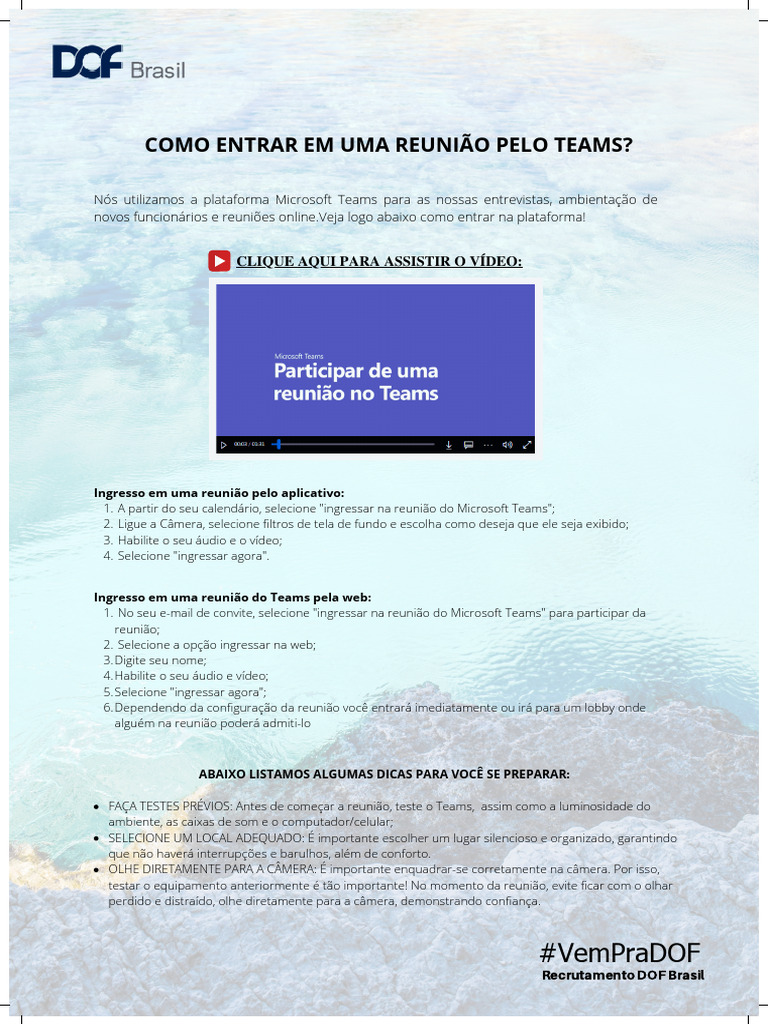 Como Entrar em Uma Reuni c3 83o Pelo Teams | PDF