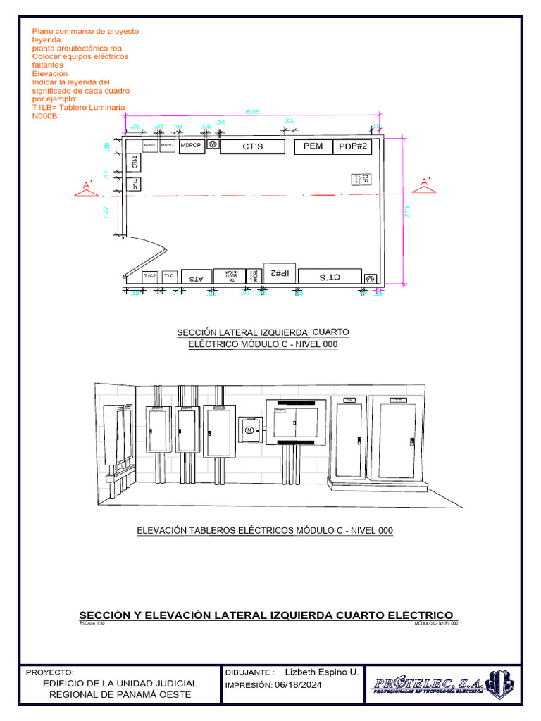 Planos Cuarto Eléctrico Módulo C | PDF