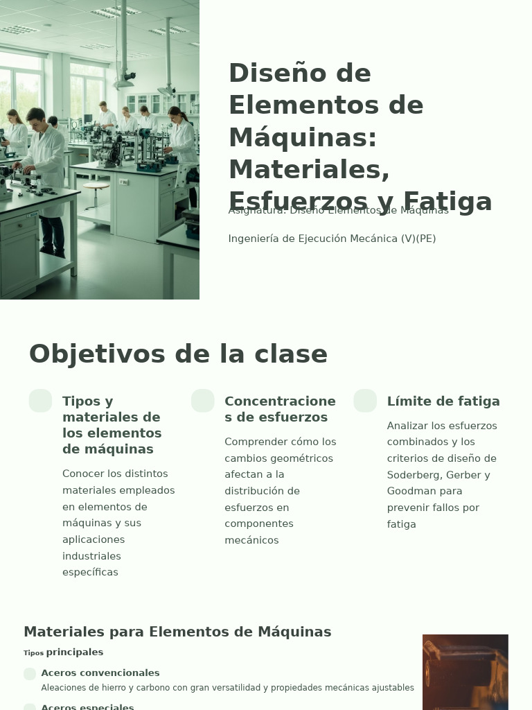 Diseño de Elementos de Máquinas: Materiales y Esfuerzos | PDF | Fatiga ...