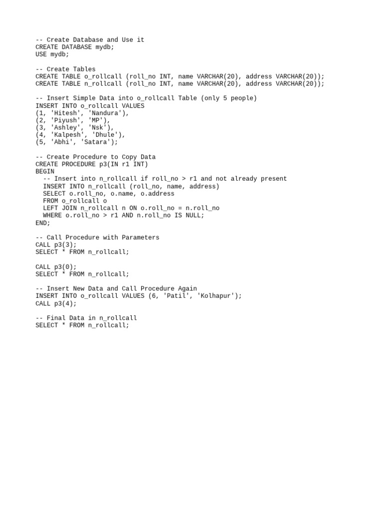 Create and Manage MySQL Database | PDF