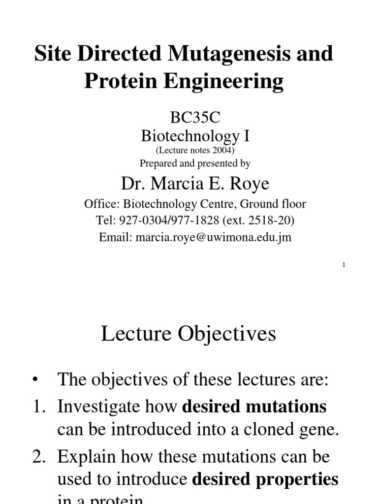 Site Directed Mutagenesis | PDF | Primer (Molecular Biology ...