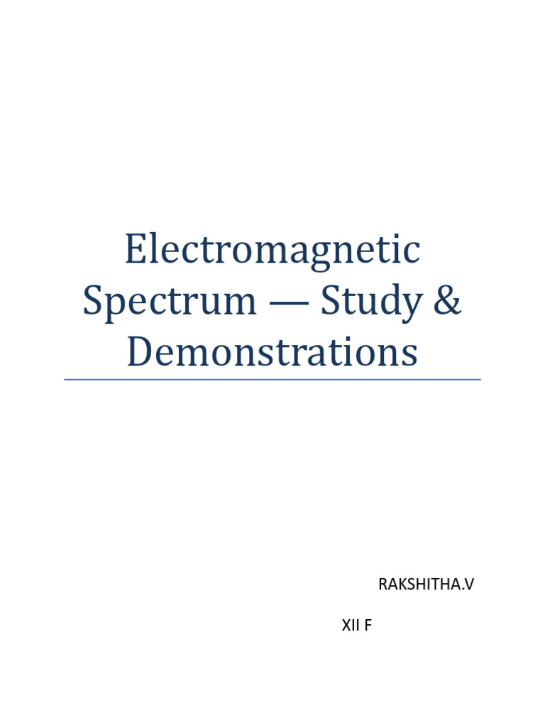 Electromagnetic Spectrum Study Guide | PDF | Electromagnetic Radiation ...
